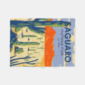 Nationaal Park Arizona Giant Cactus  Fleece Deken (Voorkant (Horizontaal))