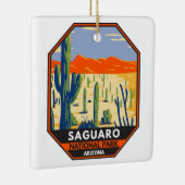 Nationaal Park Arizona Giant Cactus  Keramisch Ornament (Rechts)