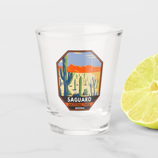 Nationaal Park Arizona Giant Cactus  Shot Glas (Voorkant)