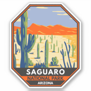 Nationaal Park Arizona Giant Cactus  Sticker