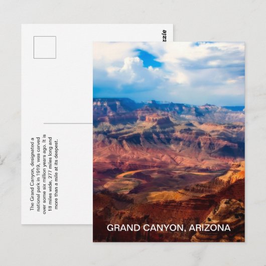 Nationaal park Arizona Grand Canyon Briefkaart (Voorkant / Achterkant)