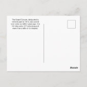 Nationaal park Arizona Grand Canyon Briefkaart (Achterkant)