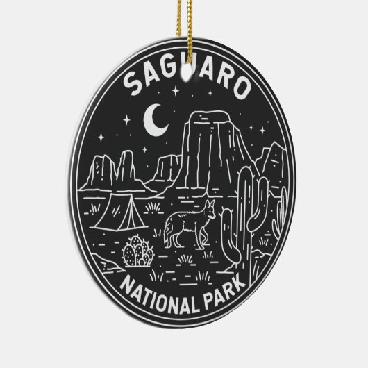 Nationaal park Arizona  Monoline Keramisch Ornament (Rechts)