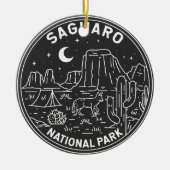 Nationaal park Arizona  Monoline Keramisch Ornament (Voorkant)