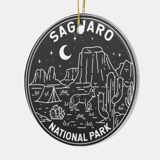 Nationaal park Arizona  Monoline Keramisch Ornament (Links)