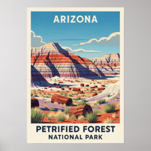 Nationaal park Arizona Petrified Forest V02-Poster Poster