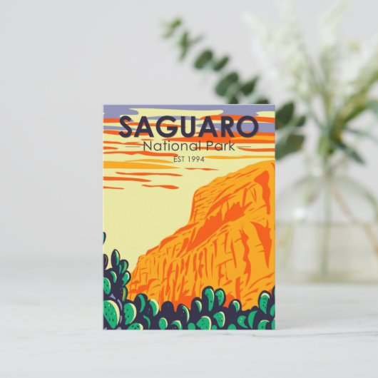 Nationaal Park Arizona Prickly Pear Cactus Briefkaart (Staand voorkant)