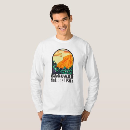 Nationaal Park Arizona Prickly Pear Cactus T-shirt (Voorkant volledig)