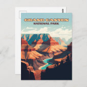 Nationaal park Arizona Retro Briefkaart (Voorkant / Achterkant)