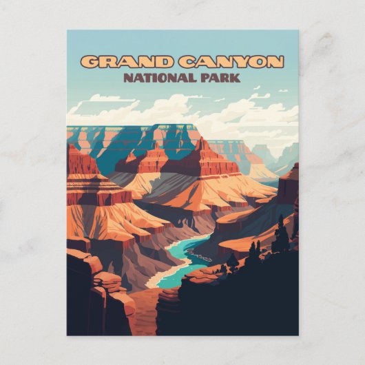 Nationaal park Arizona Retro Briefkaart (Voorkant)