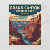 Nationaal park Arizona Retro Briefkaart (Voorkant)