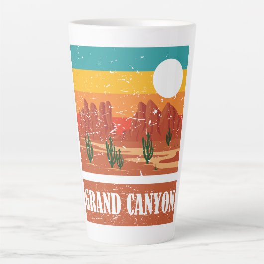 Nationaal park Arizona,  Retro Grand Canyon Latte Mok (Voorkant)