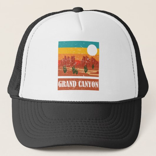 Nationaal park Arizona,  Retro Grand Canyon Trucker Pet (Voorkant)