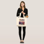 Nationaal park Arizona Retro Grote Tote Bag (Voorkant (model))
