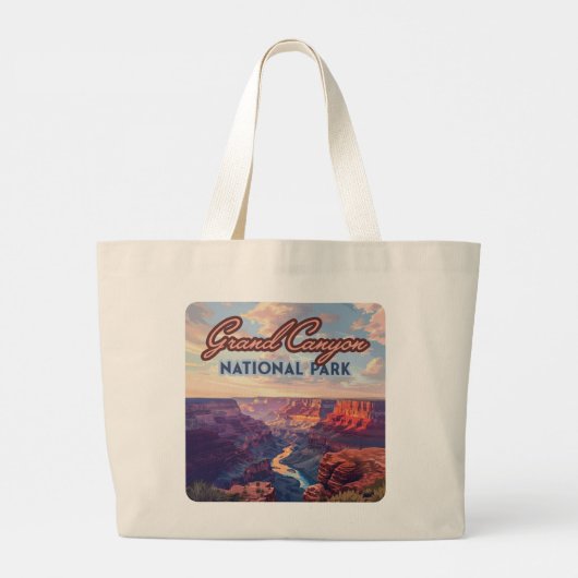 Nationaal park Arizona Retro Grote Tote Bag (Achterkant)
