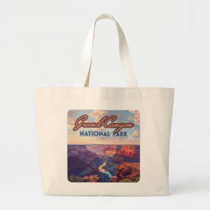 Nationaal park Arizona Retro Grote Tote Bag