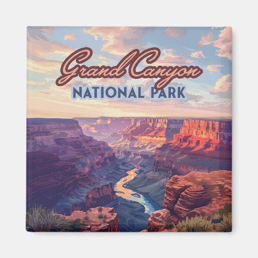 Nationaal park Arizona Retro Magneet (Voorkant)