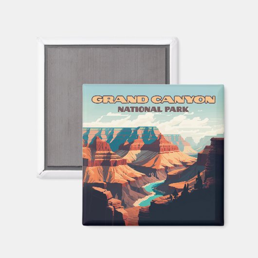 Nationaal park Arizona Retro Magneet (Voorkant / Achterkant)