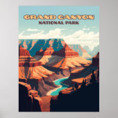 Nationaal park Arizona Retro Poster (Voorkant)