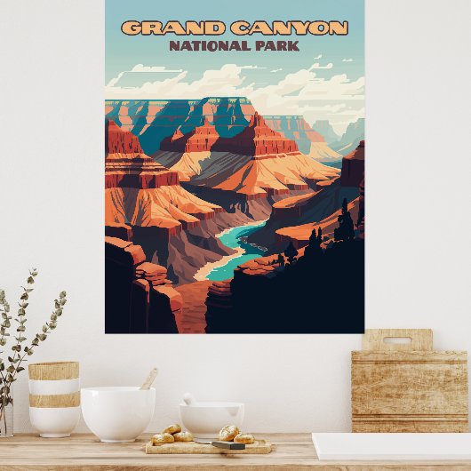Nationaal park Arizona Retro Poster (Keuken)