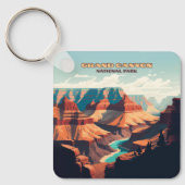 Nationaal park Arizona Retro Sleutelhanger (Voorkant)