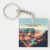 Nationaal park Arizona Retro Sleutelhanger (Voorkant)