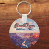 Nationaal park Arizona Retro Sleutelhanger (Voorkant)