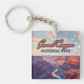 Nationaal park Arizona Retro Sleutelhanger (Voorkant)