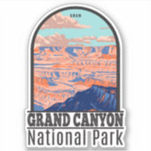 Nationaal park Arizona Retro Sticker (Voorkant)