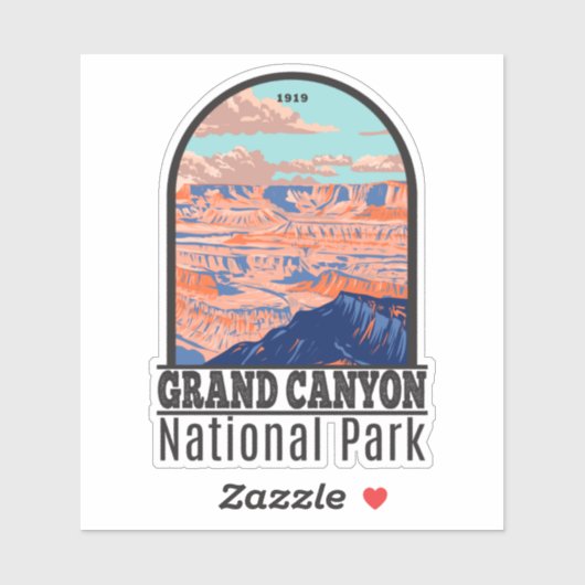 Nationaal park Arizona Retro Sticker (Vel)