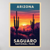 Nationaal park Arizona Saguaro V01 Poster (Voorkant)
