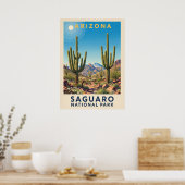 Nationaal park Arizona Saguaro V02 Poster (Keuken)