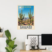 Nationaal park Arizona Saguaro V02 Poster (Thuiskantoor)