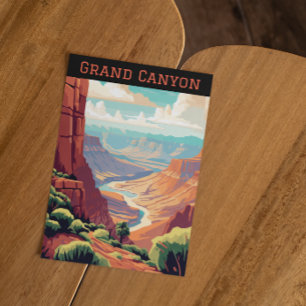 Nationaal park Arizona, Vintage Grand Canyon Briefkaart