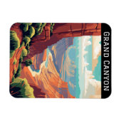 Nationaal park Arizona, Vintage Grand Canyon Magneet (Horizontaal)