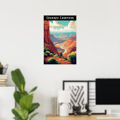 Nationaal park Arizona, Vintage Grand Canyon Poster (Thuiskantoor)