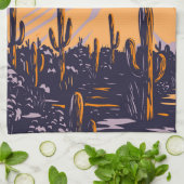 Nationaal Park Arizona Wasson Peak  Theedoek (Gevouwen)