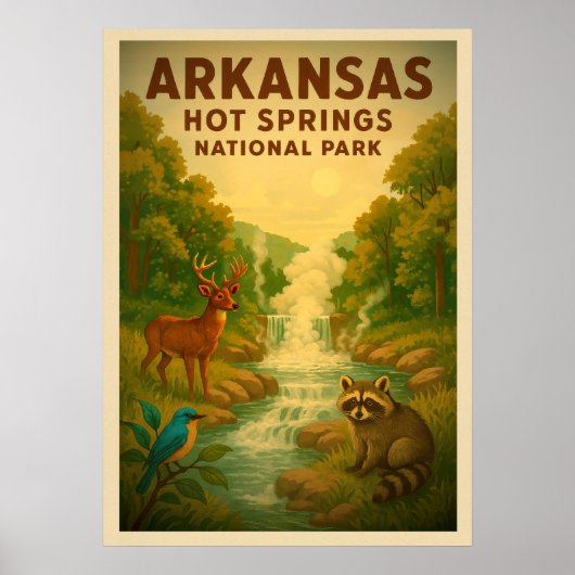 Nationaal park Arkansas Hot Springs V01 Poster (Voorkant)