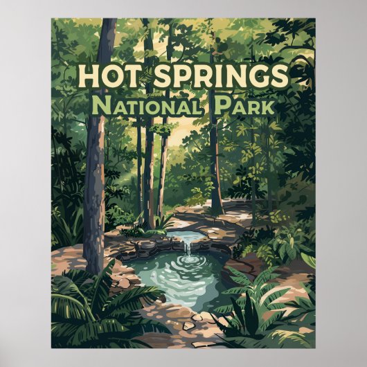 Nationaal park Arkansas Retro Poster (Voorkant)