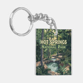 Nationaal park Arkansas Retro Sleutelhanger (Voorkant Links)