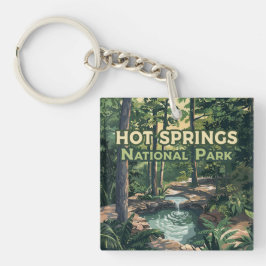 Nationaal park Arkansas Retro Sleutelhanger