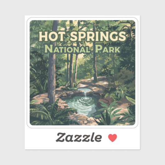 Nationaal park Arkansas Retro Sticker (Vel)