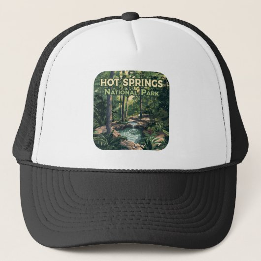 Nationaal park Arkansas Retro Trucker Pet (Voorkant)