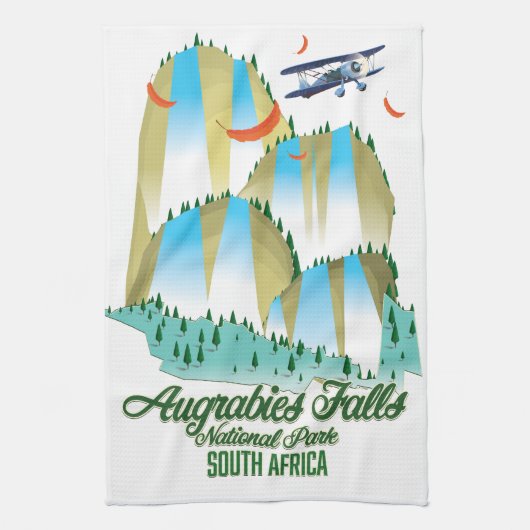 Nationaal park Augrabies Herfsten Zuid-Afrika Theedoek (Verticaal)