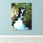Nationaal park Avalanche Gorge-Glacier Canvas Afdruk (Insitu (Houten vloer))