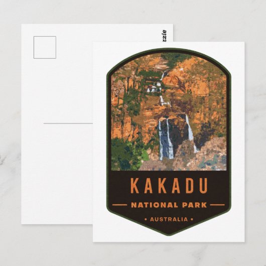 Nationaal Park Badge Kakadu Briefkaart (Voorkant / Achterkant)