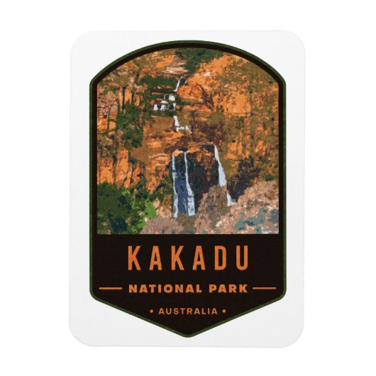 Nationaal Park Badge Kakadu Magneet (Verticaal)