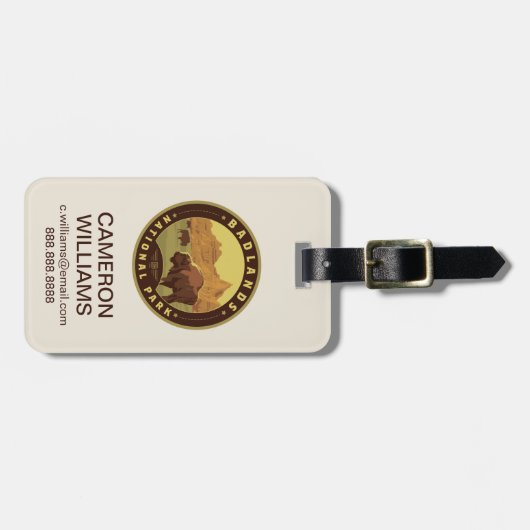 Nationaal Park Badlands Bagagelabel (Voorkant horizontaal)