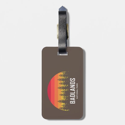Nationaal Park Badlands Bagagelabel (Achterkant verticaal)