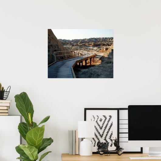 Nationaal Park Badlands Boardwalk Poster (Thuiskantoor)